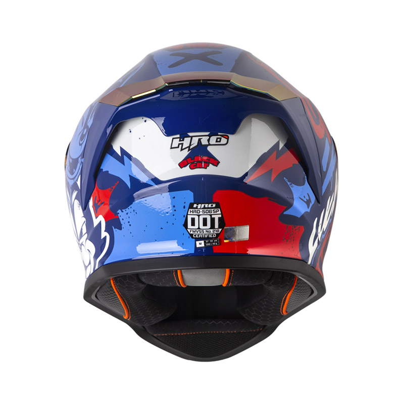 CASCO INTEGRAL HRO 506SP BLACK CAT AZUL OSCURO AZUL BRILLO