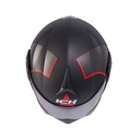 CASCO ABATIBLE ICH 3110 DOBLE VISOR SOUL NEGRO ROJO MATE VISOR SILVER