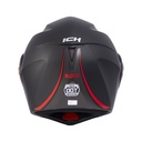 CASCO ABATIBLE ICH 3110 DOBLE VISOR SOUL NEGRO ROJO MATE VISOR NEGRO