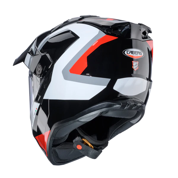 CASCO MULTIPROPOSITO CABERG TANAMI SCRAM NEGRO ROJO BLANCO BRILLO