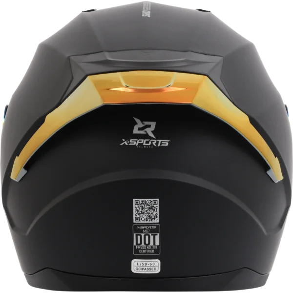 CASCO INTEGRAL XSPORTS M67 NEGRO MATE SPOILER ROJO