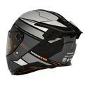 CASCO INTEGRAL SPARTAN DOBLE VISOR HAWK EVO DARKJS BLANCO GRIS NEGRO