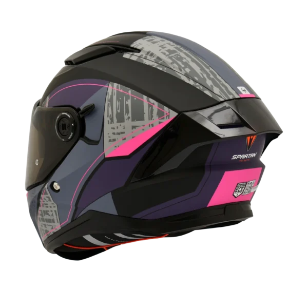 CASCO INTEGRAL SPARTAN DOBLE VISOR PANTHER DETROIT ROSADO