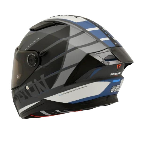 CASCO INTEGRAL SPARTAN DOBLE VISOR PANTHER FLIGHT NEGRO GRIS 