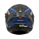 CASCO INTEGRAL SPARTAN DOBLE VISOR PANTHER RAPTOR AZUL AMARILLO
