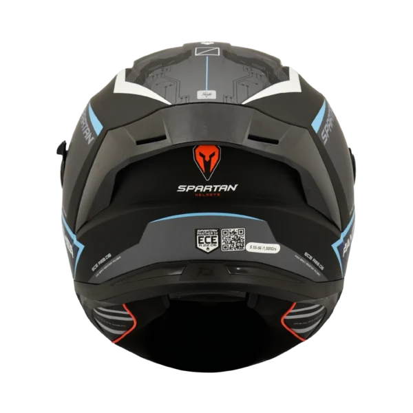 CASCO INTEGRAL SPARTAN DOBLE VISOR PANTHER RAPTOR NEGRO AZUL