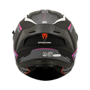 CASCO INTEGRAL SPARTAN DOBLE VISOR PANTHER RAPTOR NEGRO ROSADO