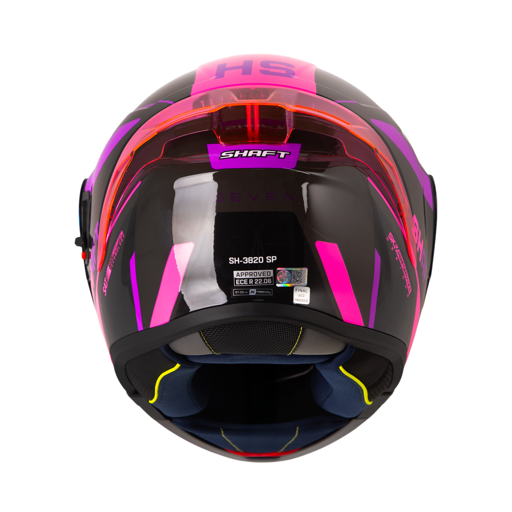 CASCO ABATIBLE SHAFT 3820SP SEVEN GRIS OSCURO MORADO BRILLO
