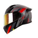 CASCO ABATIBLE SHAFT 3820SP SEVEN GRIS OSCURO ROJO BRILLO