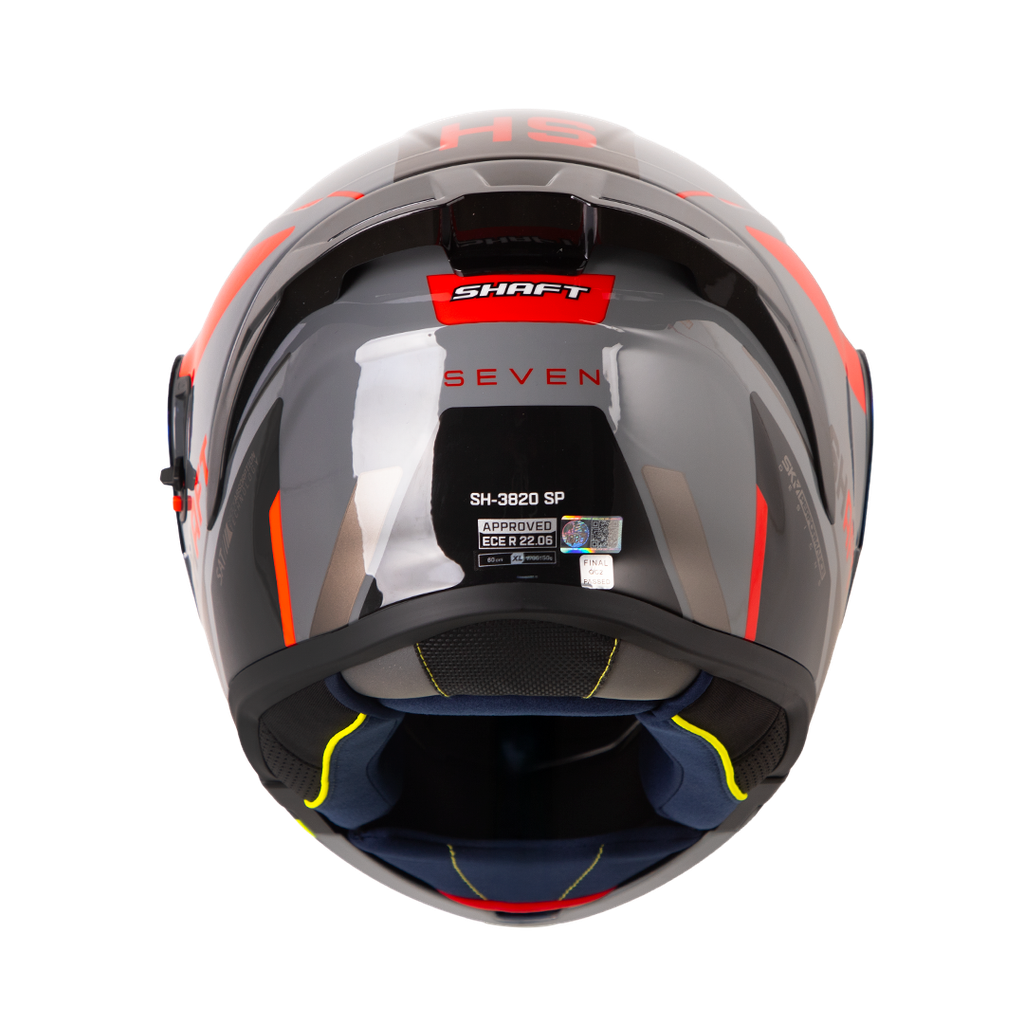 CASCO ABATIBLE SHAFT 3820SP SEVEN GRIS OSCURO ROJO BRILLO