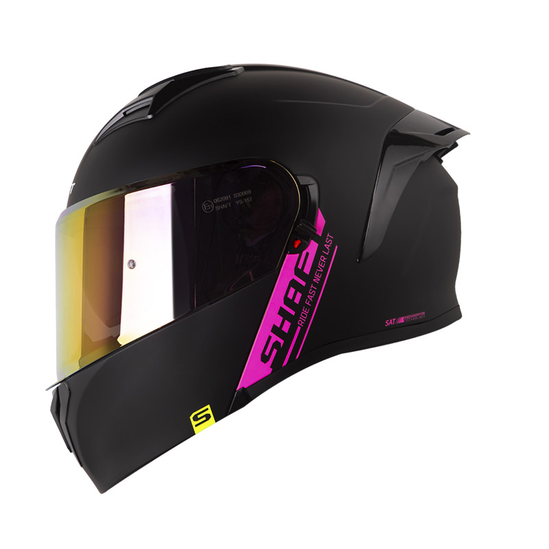 CASCO ABATIBLE SHAFT 3820SP SOLID NEGRO FUCSIA MATE