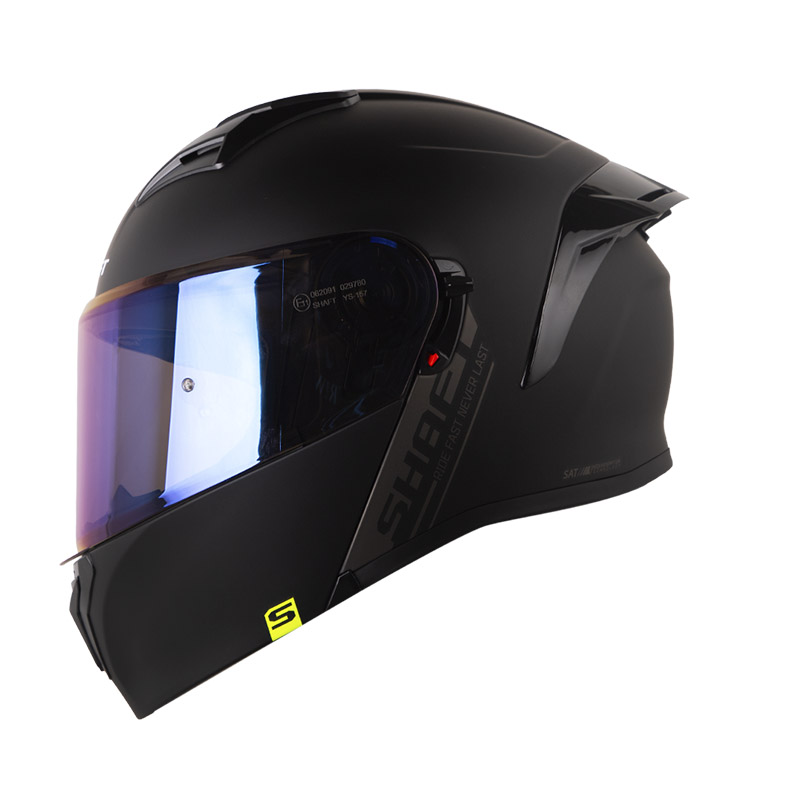 CASCO ABATIBLE SHAFT 3820SP SOLID NEGRO GRIS OSCURO MATE