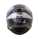 CASCO INTEGRAL SHAFT PRO 612 DOBLE VISOR MYTH AZUL OSCURO GRIS CLARO BRILLO