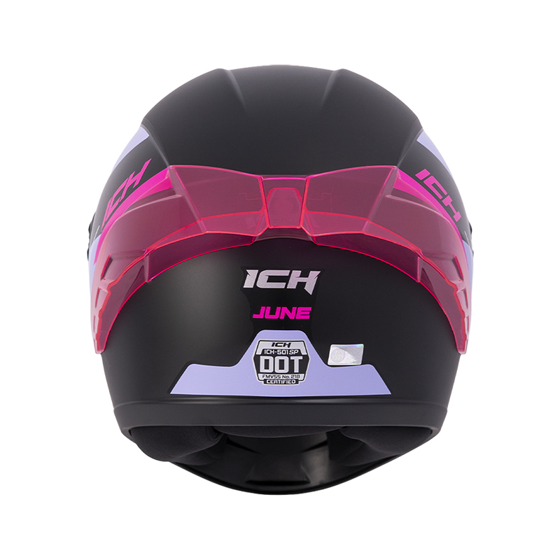 CASCO INTEGRAL ICH 501SP JUNE NEGRO FUCSIA MATE VISOR NEGRO