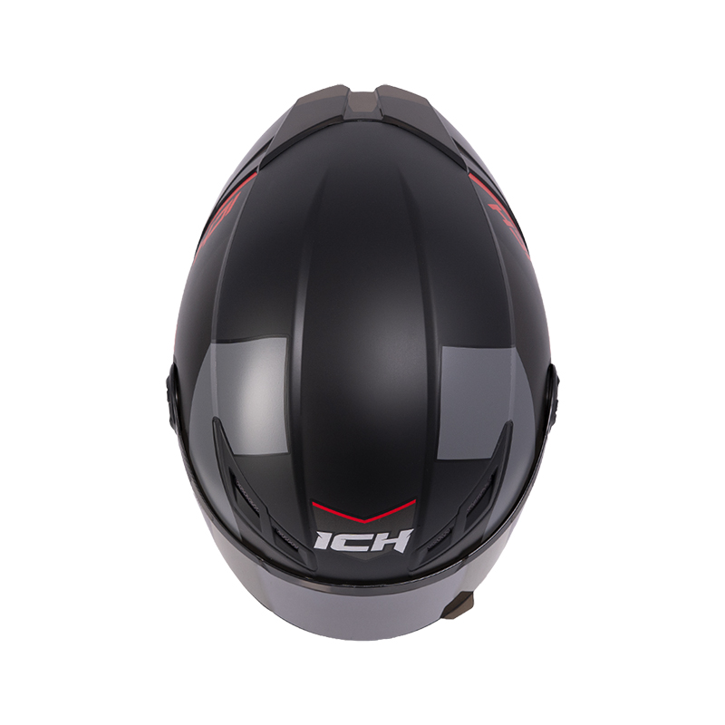 CASCO INTEGRAL ICH 501SP JUNE NEGRO ROJO MATE VISOR NEGRO