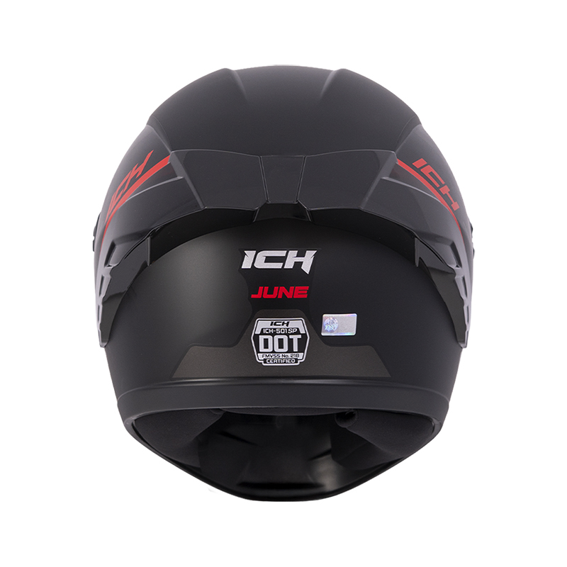 CASCO INTEGRAL ICH 501SP JUNE NEGRO ROJO MATE VISOR NEGRO