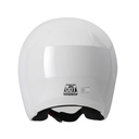 CASCO ABIERTO TECH T10 SOLID BLANCO BRILLO VISOR NEGRO
