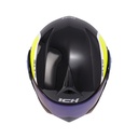 CASCO ABATIBLE ICH 3110 DOBLE VISOR XPACER NEGRO AMARILLO BRILLO VISOR AZUL