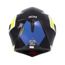 CASCO ABATIBLE ICH 3110 DOBLE VISOR XPACER NEGRO AMARILLO BRILLO VISOR AZUL