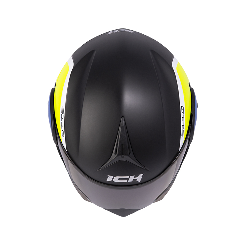 CASCO ABATIBLE ICH 3110 DOBLE VISOR XPACER NEGRO AMARILLO MATE VISOR NEGRO