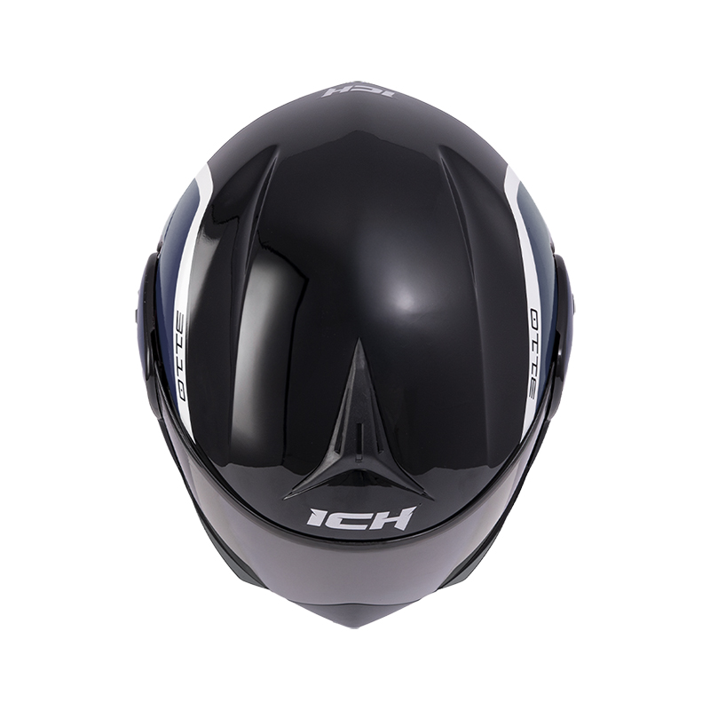 CASCO ABATIBLE ICH 3110 DOBLE VISOR XPACER NEGRO AZUL OSCURO BRILLO VISOR NEGRO