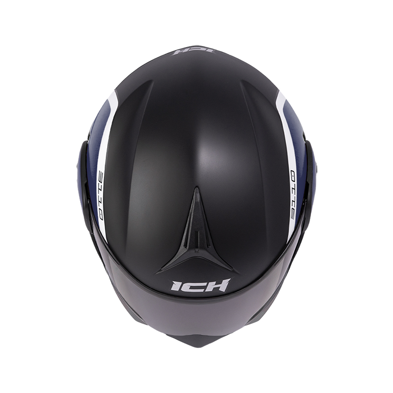 CASCO ABATIBLE ICH 3110 DOBLE VISOR XPACER NEGRO AZUL OSCURO MATE VISOR NEGRO