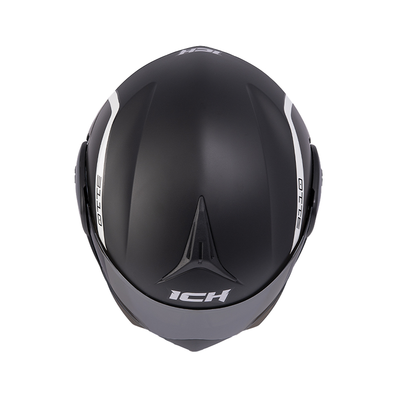 CASCO ABATIBLE ICH 3110 DOBLE VISOR XPACER NEGRO GRIS OSCURO MATE VISOR NEGRO