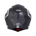 CASCO ABATIBLE ICH 3110 DOBLE VISOR XPACER NEGRO GRIS OSCURO MATE VISOR NEGRO