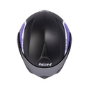 CASCO ABATIBLE ICH 3110 DOBLE VISOR XPACER NEGRO MORADO MATE VISOR NEGRO