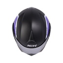 CASCO ABATIBLE ICH 3110 DOBLE VISOR XPACER NEGRO MORADO MATE VISOR SILVER