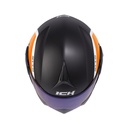 CASCO ABATIBLE ICH 3110 DOBLE VISOR XPACER NEGRO NARANJA MATE VISOR AZUL