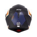 CASCO ABATIBLE ICH 3110 DOBLE VISOR XPACER NEGRO NARANJA MATE VISOR AZUL