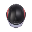 CASCO ABATIBLE ICH 3110 DOBLE VISOR XPACER NEGRO ROJO MATE VISOR DORADO