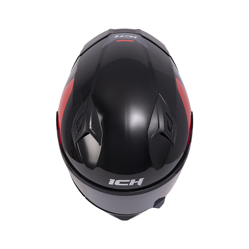 CASCO INTEGRAL ICH 503 SHADOWTECH NEGRO ROJO BRILLO VISOR NEGRO