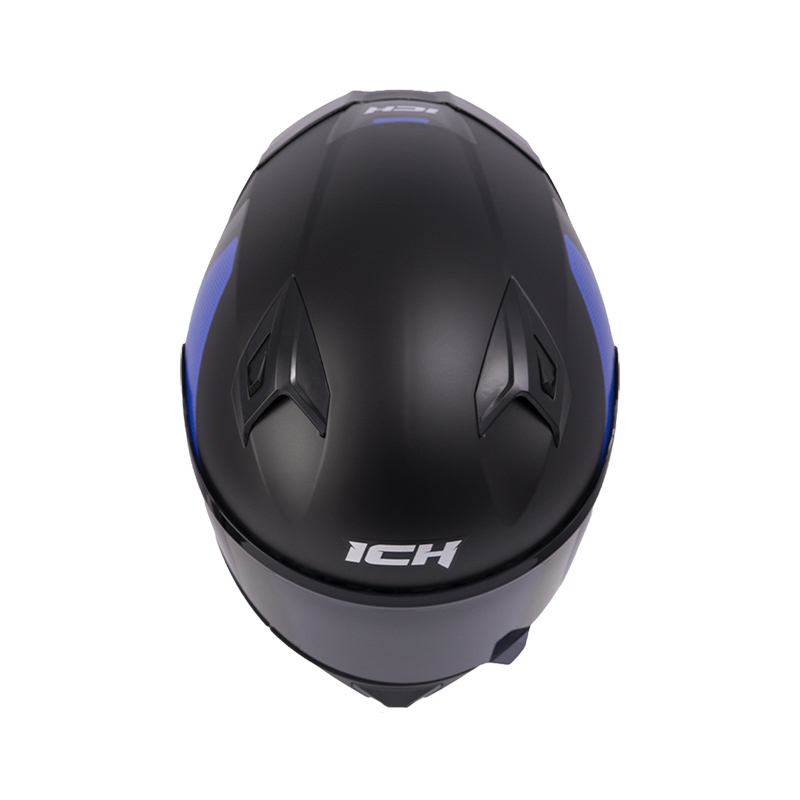 CASCO INTEGRAL ICH 503 SHADOWTECH NEGRO AZUL MATE VISOR NEGRO