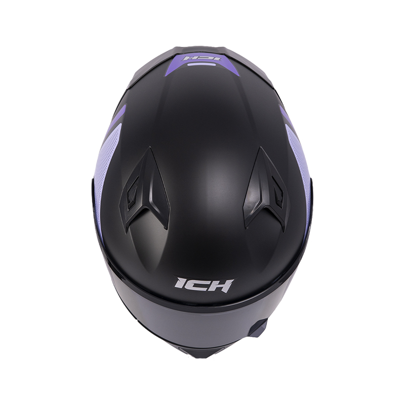 CASCO INTEGRAL ICH 503 SHADOWTECH NEGRO MORADO CLARO MATE VISOR NEGRO