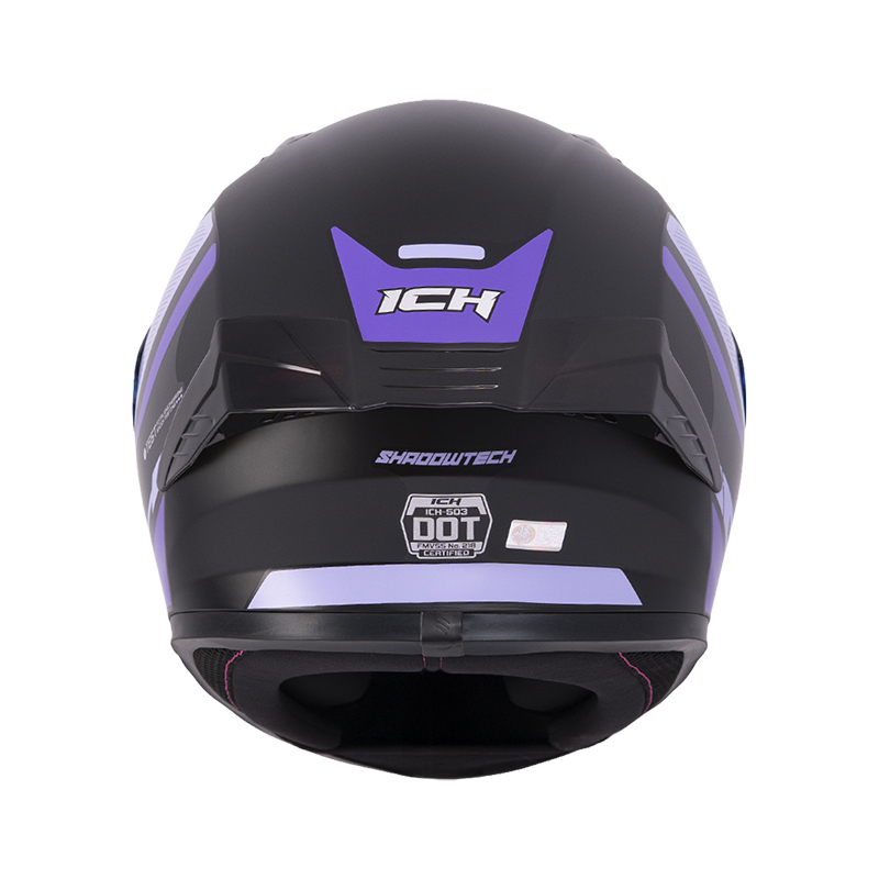 CASCO INTEGRAL ICH 503 SHADOWTECH NEGRO MORADO CLARO MATE VISOR NEGRO