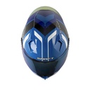 CASCO INTEGRAL SHAFT 526SP EVO BANDOX AZUL BLANCO BRILLO