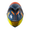 CASCO INTEGRAL SHAFT 526SP EVO BANDOX AZUL NARANJA BRILLO