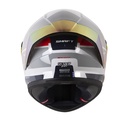 CASCO INTEGRAL SHAFT 526SP EVO BANDOX GRIS CLARO ROJO BRILLO
