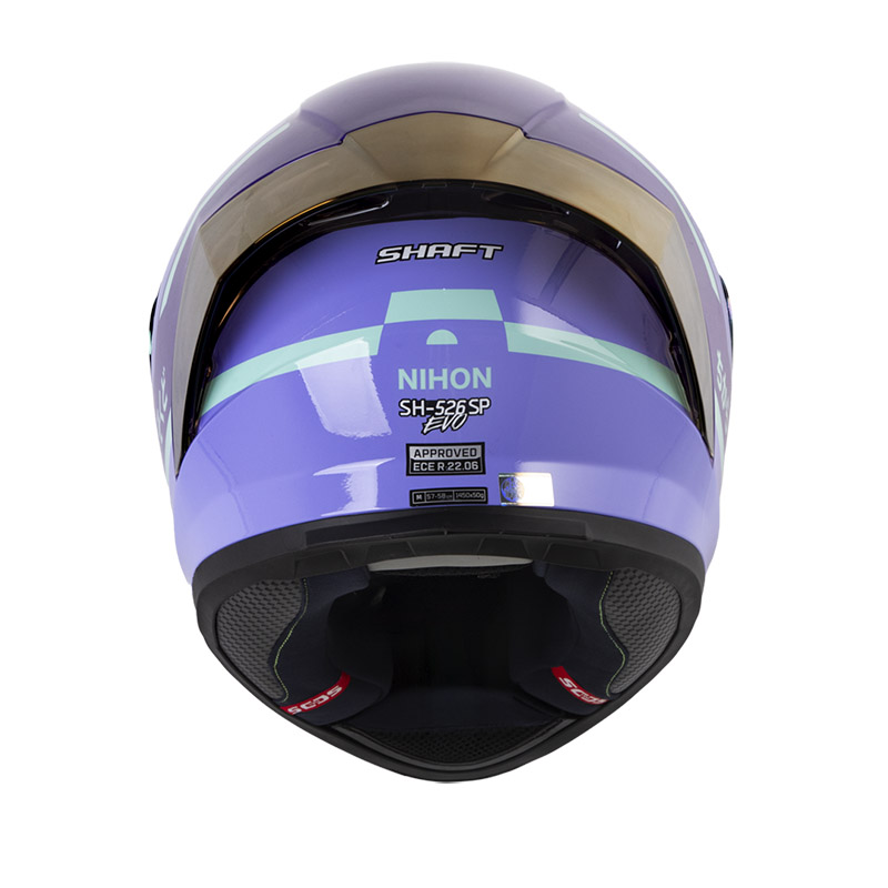 CASCO INTEGRAL SHAFT 526SP EVO NIHON MORADO TURQUESA BRILLO
