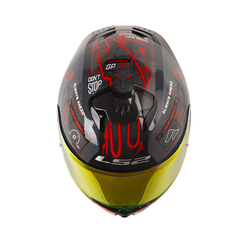 CASCO INTEGRAL LS2 808 DOBLE VISOR STREAM I GP GRIS ROJO BRILLO