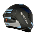 CASCO INTEGRAL SPARTAN DRAKEN CREEPER GRIS AZUL MATE