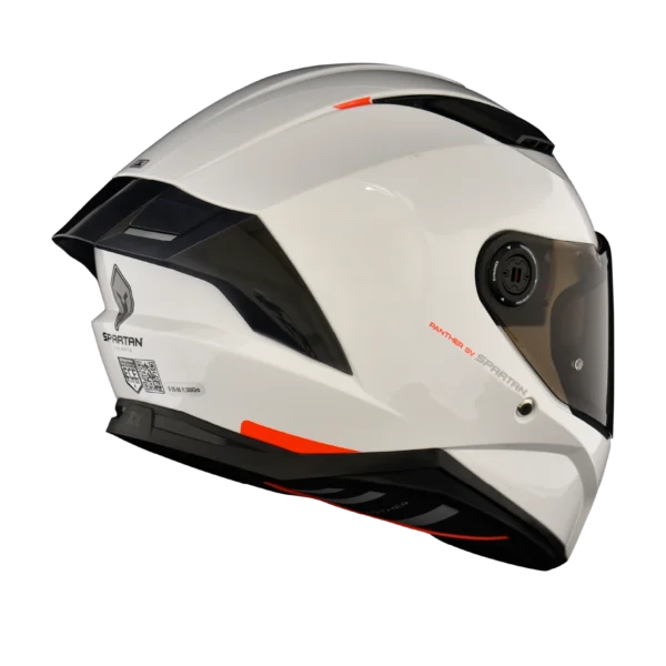 CASCO INTEGRAL SPARTAN PANTHER SOLID BLANCO BRILLO