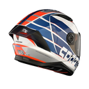 CASCO INTEGRAL SPARTAN PANTHER FLIGHT AZUL ROJO BRILLO