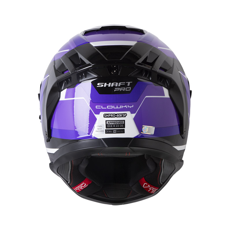 CASCO INTEGRAL SHAFT PRO 606SP DOBLE VISOR CLOWKY MORADO MORADO BRILLO
