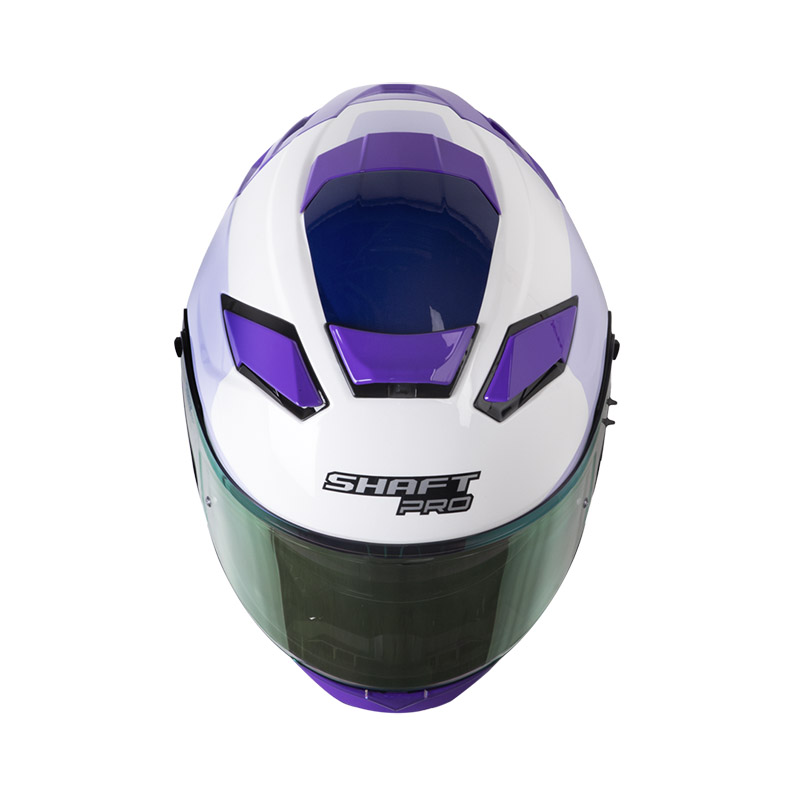 CASCO INTEGRAL SHAFT PRO 606SP DOBLE VISOR MR.INC BLANCO PERLA MORADO BRILLO