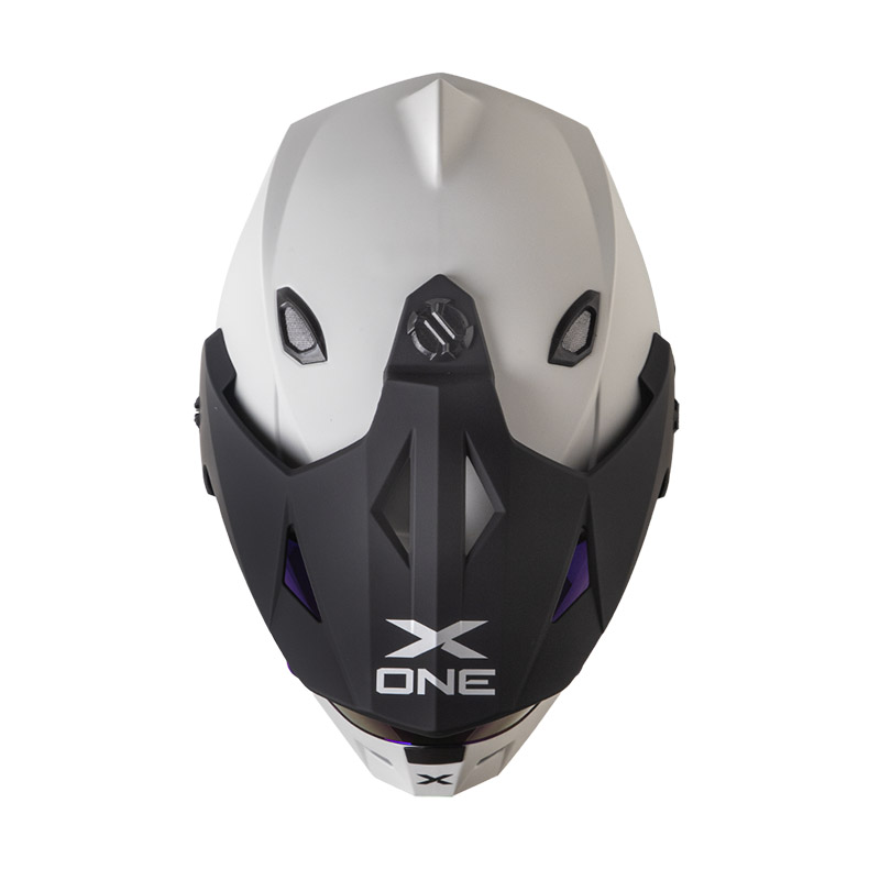 CASCO MULTIPROPOSITO X-ONE MX328 DOBLE VISOR SOLID GRIS CLARO NEGRO MATE