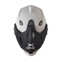 CASCO MULTIPROPOSITO X-ONE MX328 DOBLE VISOR SOLID GRIS CLARO NEGRO MATE
