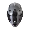 CASCO MULTIPROPOSITO X-ONE MX328 DOBLE VISOR SOLID GRIS NEGRO BRILLO